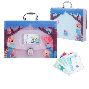 Baby Document Organizer with 12 Pockets – Durable Keepsake Folder for Boys & Girls, Silver Metal Handle & Lock, Perfect for Pregnancy & Baby Records