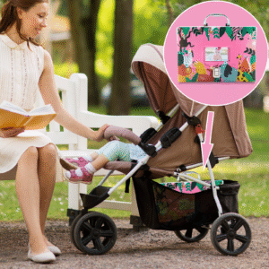 Baby Document Organizer with 12 Pockets – Durable Keepsake Folder for Boys & Girls, Silver Metal Handle & Lock, Perfect for Pregnancy & Baby Records