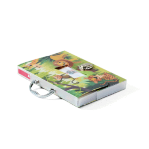 Baby Document Organizer with 12 Pockets – Durable Keepsake Folder for Boys & Girls, Silver Metal Handle & Lock, Perfect for Pregnancy & Baby Records