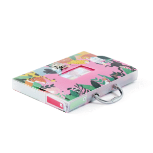 Baby Document Organizer with 12 Pockets – Durable Keepsake Folder for Boys & Girls, Silver Metal Handle & Lock, Perfect for Pregnancy & Baby Records