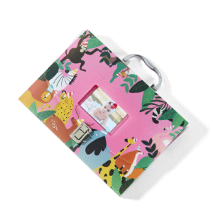 Baby Document Organizer with 12 Pockets – Durable Keepsake Folder for Boys & Girls, Silver Metal Handle & Lock, Perfect for Pregnancy & Baby Records