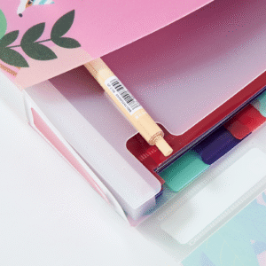 Baby Document Organizer with 12 Pockets – Durable Keepsake Folder for Boys & Girls, Silver Metal Handle & Lock, Perfect for Pregnancy & Baby Records